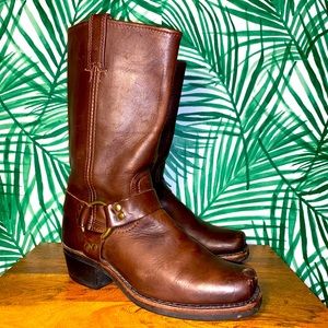 Frye Brown Harness Boots